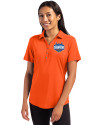 Florida Gators 2025 NCAA Men's Basketball National Champions Cutter & Buck Forge Eco Stretch Recycled Womens Short Sleeve Polo College Orange Front Thumbnail Image