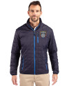 San Diego FC Cutter & Buck Rainier PrimaLoft® Mens Eco Insulated Full Zip Puffer Jacket Dark Navy Front Thumbnail Image