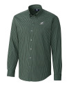 Philadelphia Eagles Cutter & Buck Big & Tall Anchor Gingham Shirt Hunter Green Mannequin Thumbnail Image