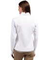 San Diego FC Cutter & Buck Traverse Stretch Eco Quarter Zip Womens Pullover White Back Thumbnail Image