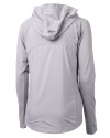 GA Tech Yellow Jackets College Vault Cutter & Buck Adapt Eco Knit Hybrid Recycled Womens Full Zip Jacket Polished Medium Gray Mannequin Back Thumbnail Image