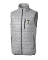 GA Tech Yellow Jackets College Vault Cutter & Buck Rainier PrimaLoft® Mens Big and Tall Eco Insulated Full Zip Puffer Vest Polished Medium Gray Mannequin Thumbnail Image
