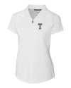 GA Tech Yellow Jackets College Vault Cutter & Buck Forge Stretch Womens Short Sleeve Polo White Mannequin Thumbnail Image