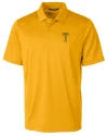 GA Tech Yellow Jackets College Vault Cutter & Buck Prospect Eco Textured Stretch Recycled Mens Short Sleeve Polo College Gold Mannequin Thumbnail Image