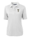 GA Tech Yellow Jackets College Vault Cutter & Buck Virtue Eco Pique Recycled Womens Polo White Mannequin Thumbnail Image