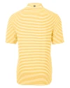 GA Tech Yellow Jackets College Vault Cutter & Buck Virtue Eco Pique Stripe Recycled Mens Polo College Gold Mannequin Back Thumbnail Image