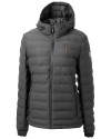 GA Tech Yellow Jackets College Vault Cutter & Buck Mission Ridge Repreve® Eco Insulated Womens Puffer Jacket Elemental Grey Mannequin Thumbnail Image