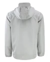 GA Tech Yellow Jackets College Vault Cutter & Buck Charter Eco Knit Recycled Big & Tall Full-Zip Jacket Polished Medium Gray Mannequin Back 4 Thumbnail Image