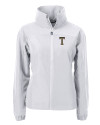 GA Tech Yellow Jackets College Vault Cutter & Buck Charter Eco Recycled Womens Full-Zip Jacket Polished Medium Gray Mannequin Thumbnail Image
