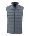 GA Tech Yellow Jackets College Vault Cutter & Buck Evoke Hybrid Softshell Recycled Mens Full Zip Vest Elemental Grey Mannequin Thumbnail Image