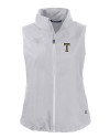 GA Tech Yellow Jackets College Vault Cutter & Buck Charter Eco Recycled Full-Zip Womens Vest Polished Medium Gray Mannequin Thumbnail Image
