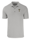 GA Tech Yellow Jackets College Vault Cutter & Buck Forge Eco Stretch Recycled Mens Polo Polished Medium Gray Mannequin Thumbnail Image