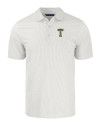GA Tech Yellow Jackets College Vault Cutter & Buck Pike Eco Symmetry Print Stretch Recycled Mens Big & Tall Polo White/Polished Mannequin Thumbnail Image