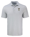 GA Tech Yellow Jackets College Vault Cutter & Buck Pike Eco Diamond Dot Print Recycled Mens Polo Polished Medium Gray Mannequin Thumbnail Image