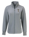 GA Tech Yellow Jackets College Vault Cutter & Buck Roam Epic Versatility Full Zip Recycled Womens Jacket Elemental Grey Mannequin Thumbnail Image