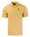 GA Tech Yellow Jackets College Vault Cutter & Buck Forge Eco Double Stripe Stretch Recycled Mens Polo College Gold/White Mannequin Thumbnail Image