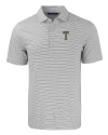 GA Tech Yellow Jackets College Vault Cutter & Buck Forge Eco Double Stripe Stretch Recycled Mens Polo Polished/White Mannequin Thumbnail Image
