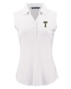 GA Tech Yellow Jackets College Vault Cutter & Buck Forge Eco Stretch Recycled Womens Sleeveless Polo White Mannequin Thumbnail Image