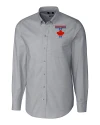 Toronto Blue Jays City Connect Cutter & Buck Stretch Oxford Mens Long Sleeve Dress Shirt Charcoal Mannequin Thumbnail Image