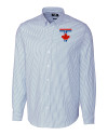 Toronto Blue Jays City Connect Cutter & Buck Stretch Oxford Stripe Mens Long Sleeve Dress Shirt Light Blue Mannequin Thumbnail Image