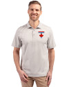 Toronto Blue Jays City Connect Cutter & Buck Virtue Eco Pique Stripe Recycled Mens Polo Polished Medium Gray Front Thumbnail Image