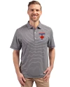 Toronto Blue Jays City Connect Cutter & Buck Forge Eco Double Stripe Stretch Recycled Mens Big &Tall Polo Navy Blue/White Front Thumbnail Image