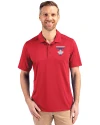 Toronto Blue Jays City Connect Cutter & Buck Prospect Eco Textured Stretch Recycled Mens Short Sleeve Polo Red Front Thumbnail Image