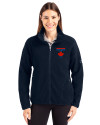 Toronto Blue Jays City Connect Cutter & Buck Cascade Eco Fleece Womens Full Zip Jacket Navy Blue Front Thumbnail Image