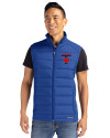 Toronto Blue Jays City Connect Cutter & Buck Evoke Hybrid Softshell Recycled Mens Full Zip Vest Tour Blue Front Thumbnail Image