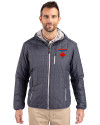 Toronto Blue Jays City Connect Cutter & Buck Rainier Primaloft Eco Mens Full Zip Hooded Jacket Anthracite Melange Front Thumbnail Image
