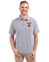 Toronto Blue Jays City Connect Cutter & Buck Virtue Eco Pique Botanical Print Recycled Mens Polo Navy Blue Front Thumbnail Image