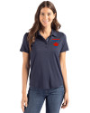 View image 7: Toronto Blue Jays City Connect Cutter & Buck Coastline Recycled Double Peached Womens Polo Navy Blue Front