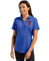 Toronto Blue Jays City Connect Cutter & Buck Forge Eco Stretch Recycled Womens Short Sleeve Polo Tour Blue Front Thumbnail Image