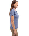 Toronto Blue Jays City Connect Cutter & Buck Forge Eco Heathered Stretch Womens Blade Top Indigo Heather Side Thumbnail Image