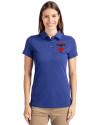 Toronto Blue Jays City Connect Cutter & Buck Advantage Eco Tri-Blend Pique Womens Polo Tour Blue Front Thumbnail Image