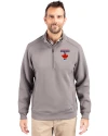 Toronto Blue Jays City Connect Cutter & Buck Roam Epic Versatility Recycled Quarter Zip Mens Pullover Elemental Grey Front Thumbnail Image