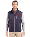 Toronto Blue Jays City Connect Cutter & Buck Rainier PrimaLoft® Mens Eco Insulated Full Zip Puffer Vest Dark Navy/Silver Front Thumbnail Image