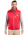 Toronto Blue Jays City Connect Cutter & Buck Rainier PrimaLoft® Mens Eco Insulated Full Zip Puffer Vest Red Front Thumbnail Image
