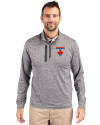 Toronto Blue Jays City Connect Cutter & Buck Stealth Heathered Quarter Zip Mens Pullover Elemental Grey Front Thumbnail Image