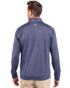 Toronto Blue Jays City Connect Cutter & Buck Stealth Heathered Quarter Zip Mens Pullover Liberty Navy Back Thumbnail Image