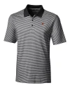 Miami University RedHawks - Cutter & Buck Forge Tonal Stripe Stretch Mens Big and Tall Polo Black Mannequin Thumbnail Image