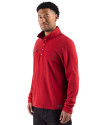 View image 9: Cutter & Buck Woodland Recycled Fleece Mens Snap Pullover Cardinal Red Side