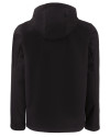 Clique Tempo Recycled Stretch Softshell Mens Hooded Jacket Black/Pure Slate Mannequin Back Thumbnail Image