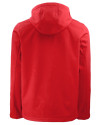 Clique Tempo Recycled Stretch Softshell Mens Hooded Jacket Red/Black Mannequin Back Thumbnail Image