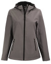 Clique Tempo Recycled Stretch Softshell Womens Hooded Jacket Pistol/Black Mannequin Thumbnail Image