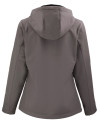 Clique Tempo Recycled Stretch Softshell Womens Hooded Jacket Pistol/Black Mannequin Back Thumbnail Image