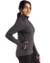 Texas A&M Aggies Cutter & Buck Peshastin Fleece Recycled Womens Full Zip Jacket Black Heather Side Thumbnail Image