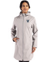 Villanova Wildcats Cutter & Buck Camano Everyday Stretch Recycled Womens Water Resistant Jacket Polished Medium Gray Front Thumbnail Image