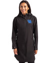 Kentucky Wildcats Cutter & Buck Camano Everyday Stretch Recycled Womens Water Resistant Jacket Black Front Thumbnail Image
