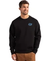 View image 1: Florida Gators Cutter & Buck Roam Recycled Buttery-Soft Knit Mens Crew Neck Pullover Black Front
